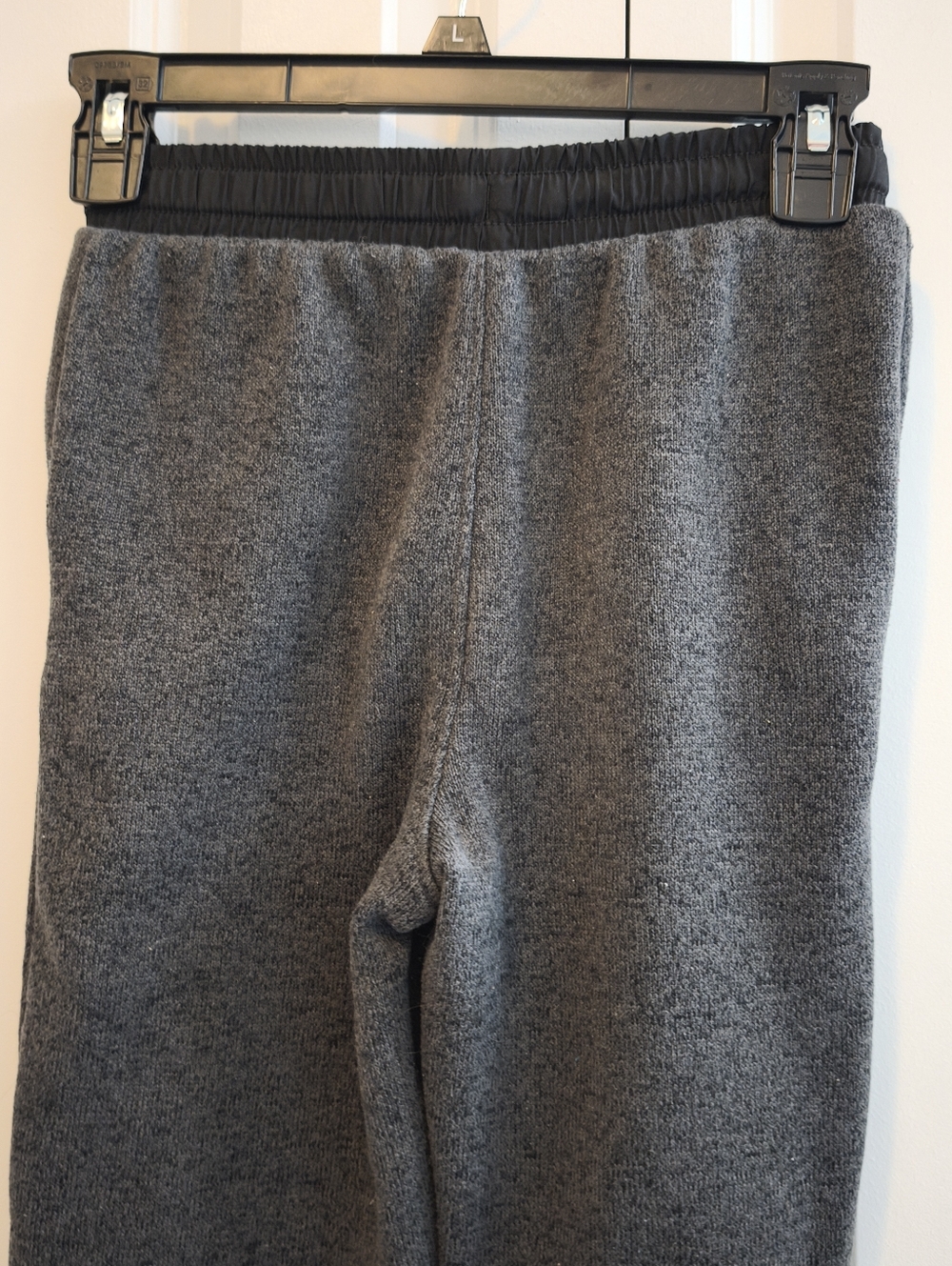NEW - KIDS Gray & Black Contrast Fleece Jogger Pants - Picture 4 of 6